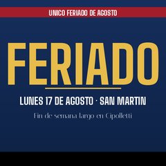 Fin de semana largo en agosto: lo que hay que saber en Cipolletti